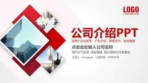 Template PPT profil perusahaan yang praktis merah