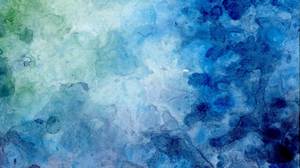 Imagens de fundo do PowerPoint de renderização de arte em aquarela azul e verde para download gratuito
