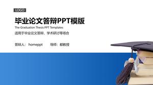 Mavi basit mezuniyet cevap PPT şablonu