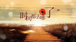 "Où est passé le temps" modèle PPT de camarades de classe nostalgiques