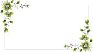 Trei imagini de fundal proaspete și simple de fundal verde PPT