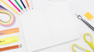 التعليم خلفية صورة PPT من القرطاسية اللوازم التعليمية الخلفية