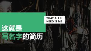 Персональный стиль макета графического дизайна профессиональный личный шаблон резюме PPT