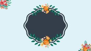 Flori literare vintage PowerPoint imagine de fundal