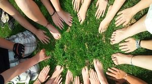 Takım el sıkışma PPT arka plan resmi