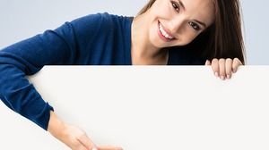 Image de fond de frontière PPT de beauté étrangère