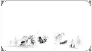 Téléchargement de l'image d'arrière-plan PPT style chinois d'encre dynamique