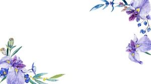 Un set de materiale de graniță PPT cu orhidee violet