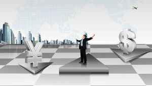 Para birimi simgeleri arka plan üzerinde finansal yatırım PPT arka plan resmi