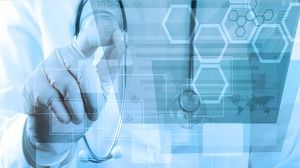 Imagine de fundal PPT a medicinii medicale cu un simț al științei și tehnologiei