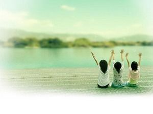 ぼやけた風景図PPT背景画像