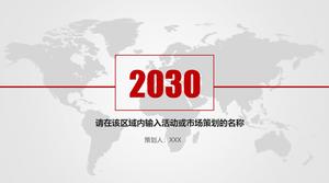 Planer spotkań w tle szarej mapy świata zgodnie z planowanym pobieraniem PPT