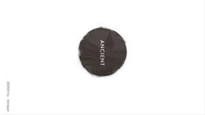 Apprezzamento delle opere PPT di concezione artistica antica minimalista marrone