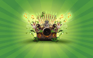 Immagine animale divertente del fondo del fumetto PPT di concerto