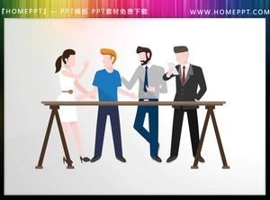 25 renk düz PPT karakter kesim resimleri