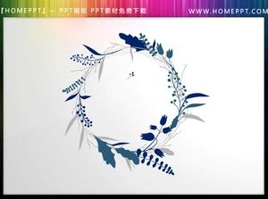 Material de PPT elegante grinalda aquarela dez