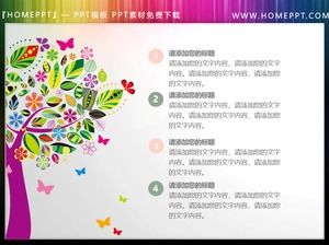 Ilustrasi indah bahan PPT pohon