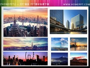 8 PPT-иллюстраций застроенных городских зданий