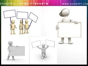 45 illustrations PPT de méchants blancs et tableaux blancs de présentation