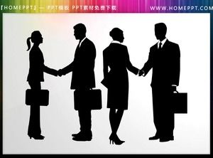 Handshake PPT Charakter Silhouette