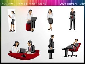 11 2003 PPT cut paintings of workplace characters