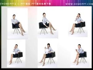 6 Illustrazioni PPT sul colletto bianco femminile sul posto di lavoro