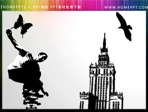 6 gruppi di sagome di personaggi sportivi a tema PPT