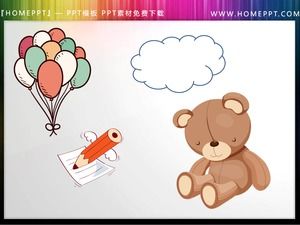 20 handbemalte PPT-Vignettenmaterialien