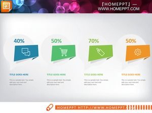 41 pratici grafici a colori piatti in PPT