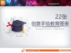 22 учебно-тренировочных PPT-графика с ручной росписью