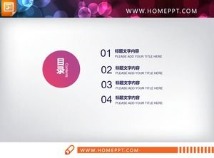 免费下载23张蓝色和紫色渐变PPT图表
