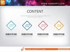 19 basit renk gradyan tarzı PPT grafik koleksiyonu