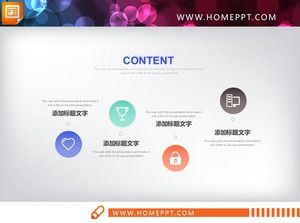 Flache PPT-Diagramme mit 24 Farben