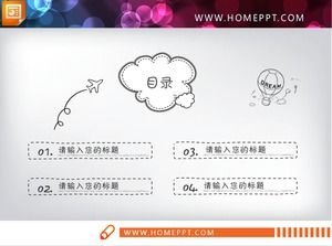 25 handbemalte Schwarz-Weiß-Wind-PPT-Karten