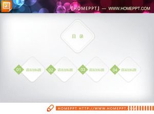 23 green micro stereo PPT chart collection