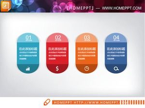 Exquisita colección de gráficos PPT micro estéreo en color dinámico