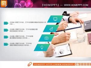 Koleksi grafik PPT bisnis gradien hijau