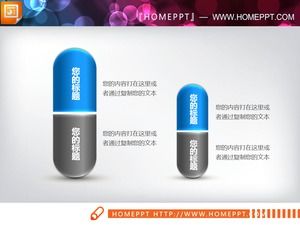 Kapsül stili karşılaştırma ilişkisi PPT tablosu