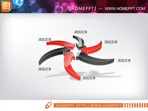 Красный и черный цвет соответствия микро-трехмерные отношения агрегации PPT диаграмма