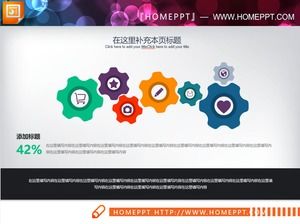 Bagan PPT hubungan 7 gigi 7 warna yang indah