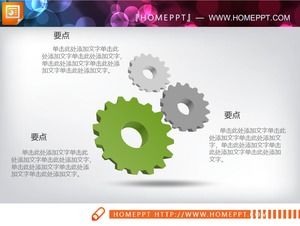 PPT-Diagramm mit drei grünen Schaltgestängen