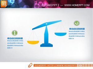 Diagrama de equilibrio azul contraste relación PPT gráfico