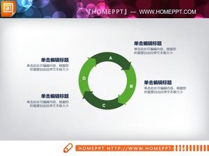 Hijau singkat panah siklus hubungan grafik PPT