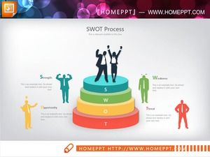 两个精美的人物剪影swot分析图