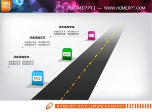 เส้นทางของม้าใกล้และไกลแผนภูมิ PPT