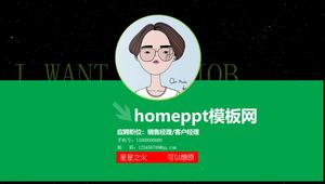 Téléchargement du modèle PPT de CV dynamique fond étoilé noir