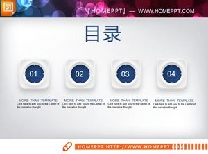 Niebieski dynamiczny mikro trójwymiarowy wykres PPT Daquan