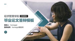 Character cover graduation design graduation reply PPT template