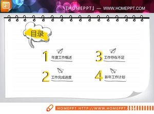 29 연필 손으로 그린 ​​작업 요약 PPT 차트 Daquan