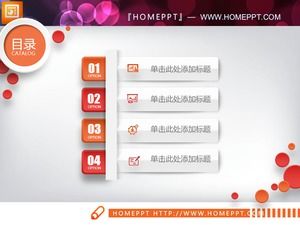 26 dynamic orange micro three-dimensional PPT charts for free download